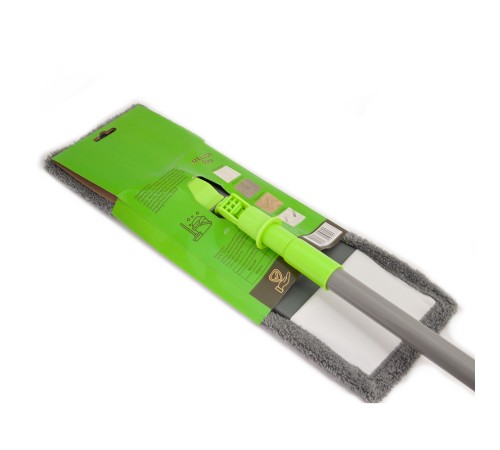 Швабра для уборки пола с насадкой из микрофибры ML1004-1 Mellor Step (серо-зеленая)