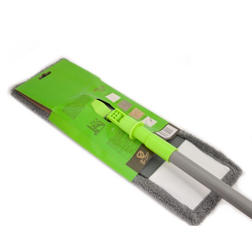 Швабра для уборки пола с насадкой из микрофибры ML1004-1 Mellor Step (серо-зеленая)