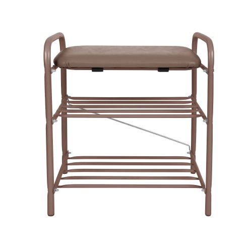 Банкетка (500x330x440) с мягким сидением NIKA Б1-1 (бежевый металлик)