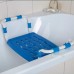 Сиденье пластиковое в ванну раздвижное (синий)