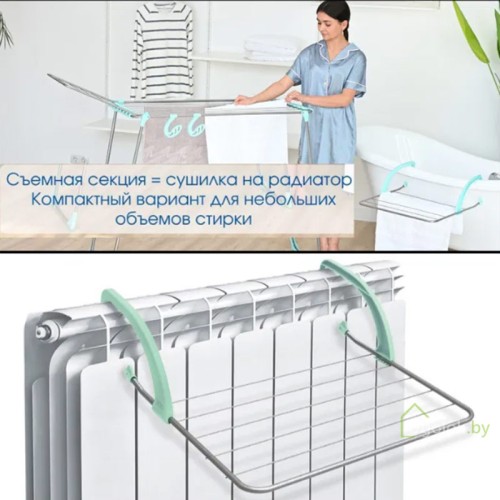 Сушилка для белья напольная Nika СБ10 18 м серебро