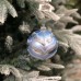 Новогодний шар 8 см Д-376 голубой матовый (ручная работа)
