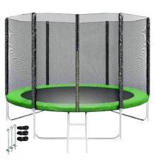 Батут SKYJUMP (СКАЙДЖАМП) PRO 312 cм (УСИЛЕННЫЙ) с защитной сеткой, лестницей и анкерами