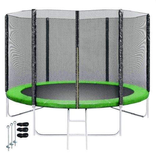 Батут SKYJUMP (СКАЙДЖАМП) PRO 312 cм (УСИЛЕННЫЙ) с защитной сеткой, лестницей и анкерами