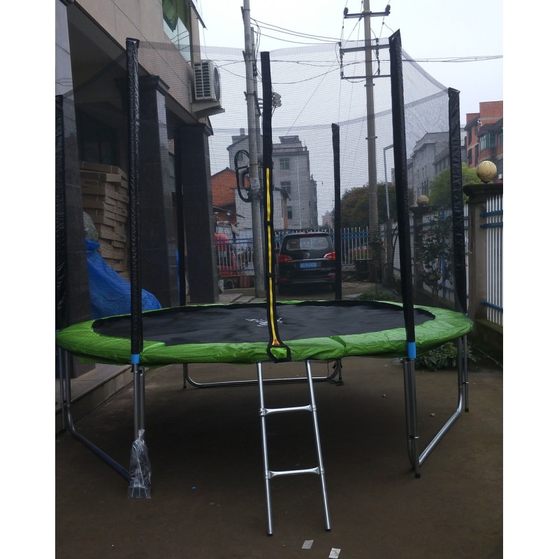 Батут SKYJUMP (СКАЙДЖАМП) PRO 252 cм (УСИЛЕННЫЙ) с защитной сеткой, лестницей и анкерами SJ 252 PRO - фото 8 | Ugolok.by