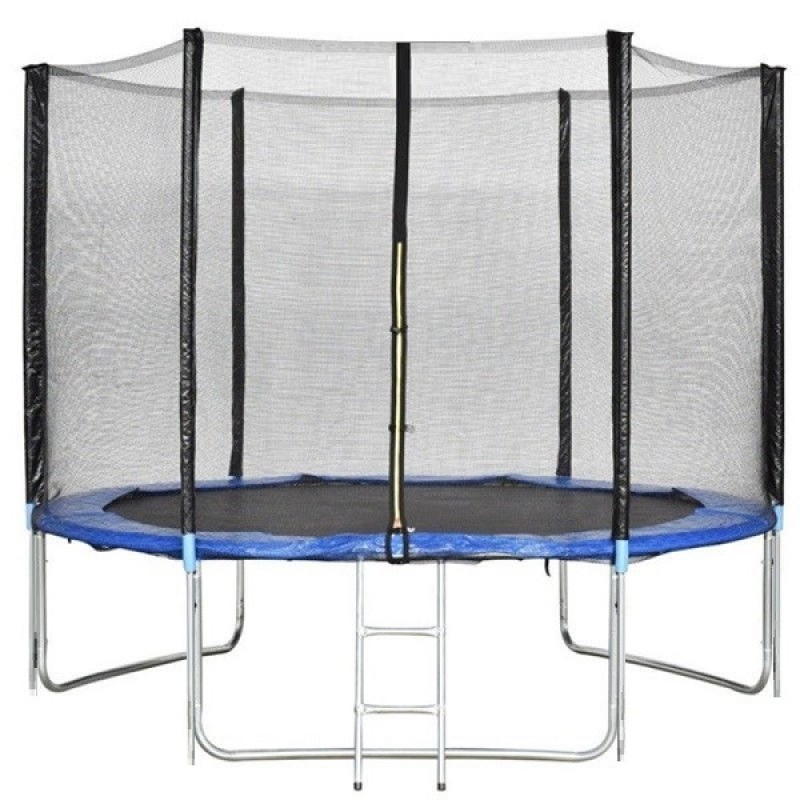 Батут SKYJUMP (СКАЙДЖАМП) синий PRO 312 cм (УСИЛЕННЫЙ) с защитной сеткой и лестницей SJ 312 PRO синий - фото 5 | Ugolok.by