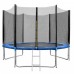 Батут SKYJUMP (СКАЙДЖАМП) синий PRO 312 cм (УСИЛЕННЫЙ) с защитной сеткой и лестницей