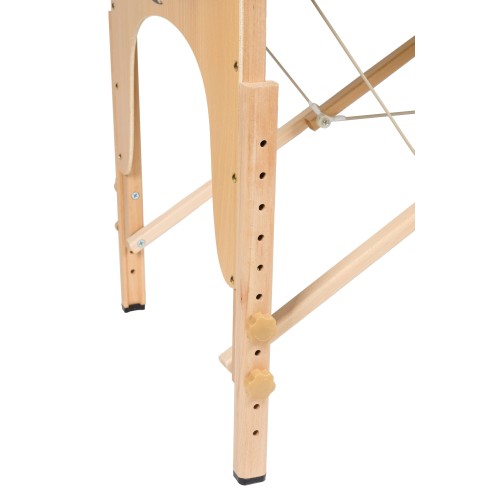 Массажный стол Atlas Sport складной 2-с 60 см деревянный + сумка в подарок (бежевый)