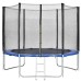Батут SKYJUMP (СКАЙДЖАМП) синий PRO 252 cм (УСИЛЕННЫЙ) с защитной сеткой и лестницей