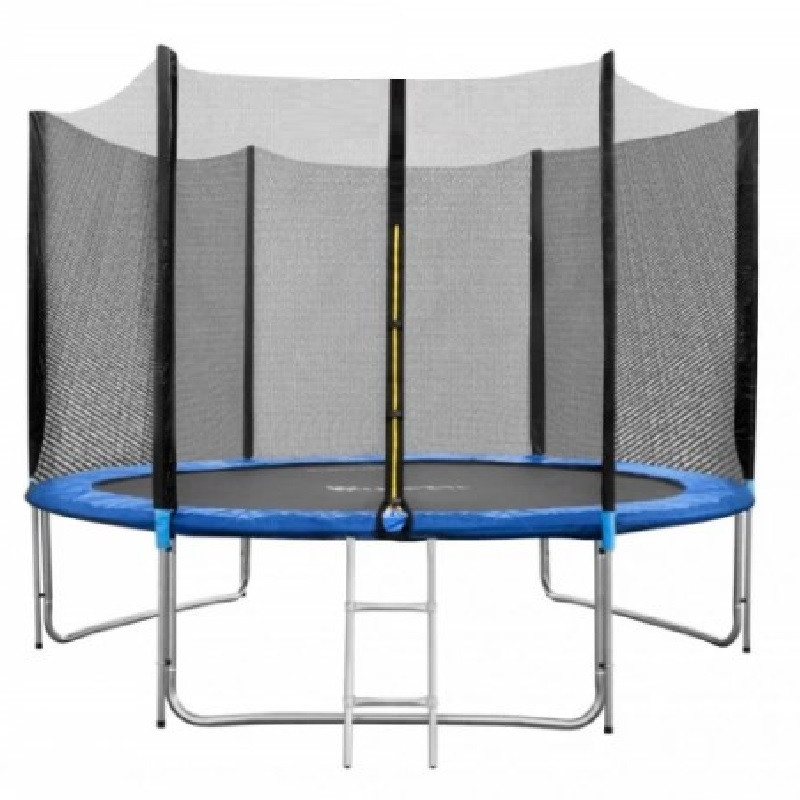 Батут SKYJUMP (СКАЙДЖАМП) синий PRO 252 cм (УСИЛЕННЫЙ) с защитной сеткой и лестницей SJ 252 PRO синий купить в Минске - интернет-магазин Ugolok.by
