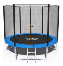 Батут Funfit (фанфит) BASIC 252 см. с защитной сеткой и с лестницей