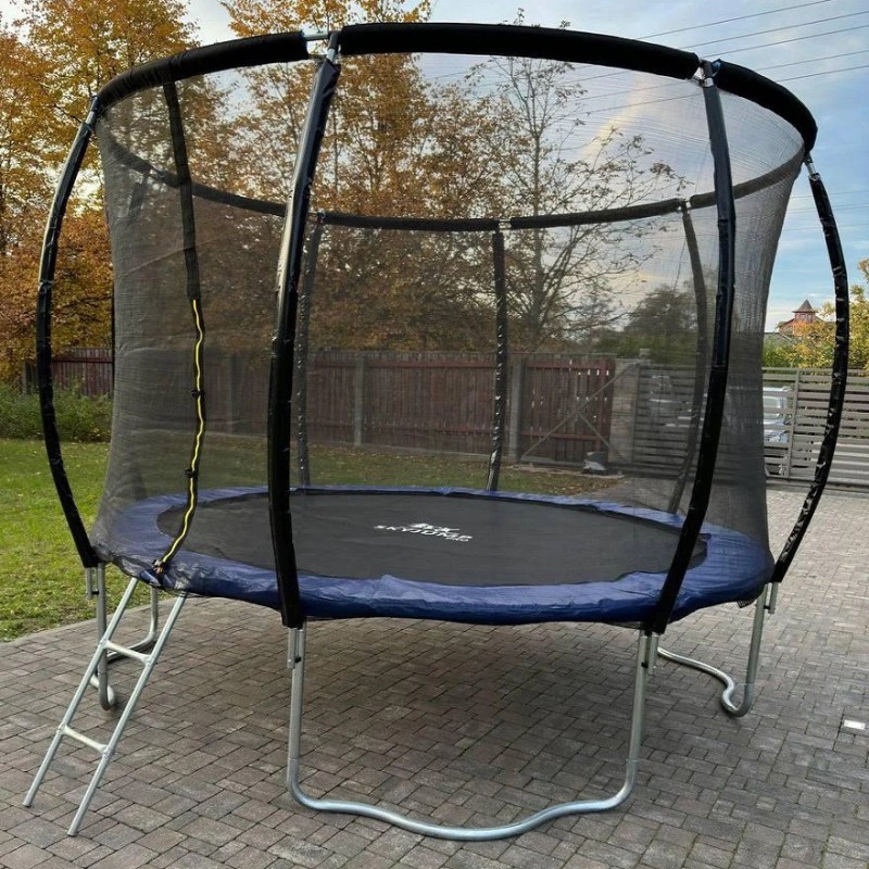 Батут SKYJUMP (скайджамп) MASTER blue 312 cм (4 ноги) с защитной сеткой и лестницей SJM 312 blue - фото 8 | Ugolok.by