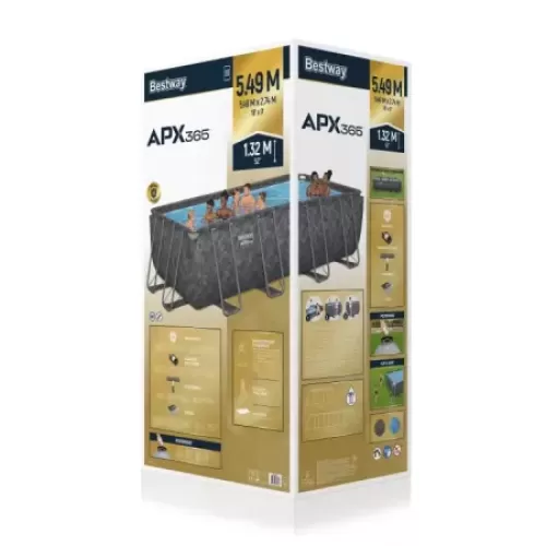 Каркасный бассейн прямоугольный зимостойкий APX 365, 5.49x2.74x1.32м, 561KA Bestway