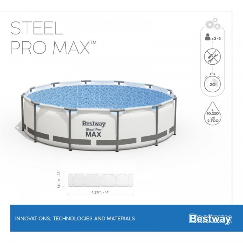 Бассейн каркасный Bestway 56595 Steel Pro MAX 427x84 см 56595 - фото 7 | Ugolok.by