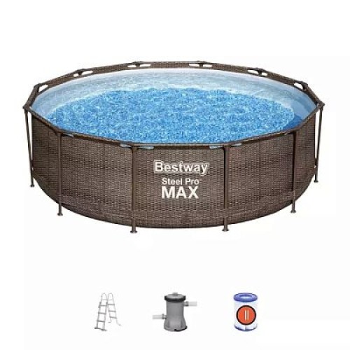 Бассейн каркасный Bestway 56709 Steel Pro MAX Ротанг 366x100 см 56709 купить в Минске - интернет-магазин Ugolok.by