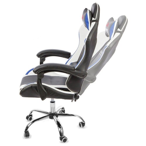 Вибромассажное кресло Calviano ASTI ULTIMATO black/white/blue