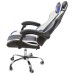 Вибромассажное кресло Calviano ASTI ULTIMATO black/white/blue