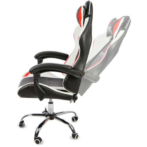Вибромассажное кресло Calviano ASTI ULTIMATO black/white/red