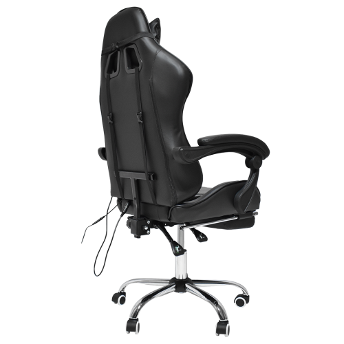 Вибромассажное кресло Calviano AVANTI ULTIMATO total black с подножкой