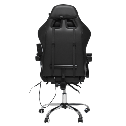Вибромассажное кресло Calviano AVANTI ULTIMATO total black с подножкой
