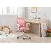Кресло для сидения с регулировкой высоты Calviano Comfy розовое с подножкой