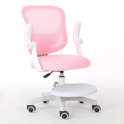 Кресло для сидения с регулировкой высоты Calviano Comfy розовое с подножкой