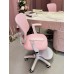 Кресло для сидения с регулировкой высоты Calviano Comfy розовое с подножкой