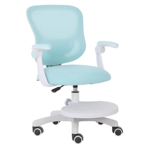 Кресло для сидения с регулировкой высоты Calviano Comfy голубое с подножкой