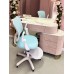 Кресло для сидения с регулировкой высоты Calviano Comfy голубое с подножкой
