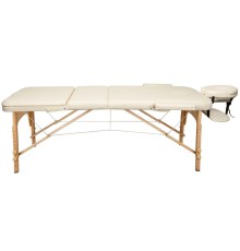 Массажный стол Atlas Sport 70 см складной 3-с деревянный (бежевый)