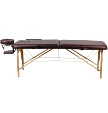 Массажный стол Atlas Sport складной 2-с 60 см деревянный + сумка в подарок (коричневый)