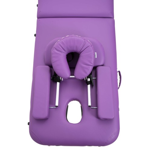 Массажный стол Atlas Sport складной 2-с 60 см деревянный + сумка в подарок (фиолетовый)