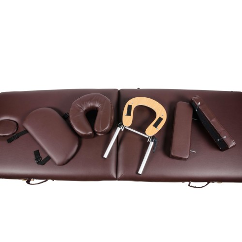Массажный стол Atlas Sport складной 2-с деревянный 70 см (темно-коричневый) 4816087401496 - фото 2 | Ugolok.by