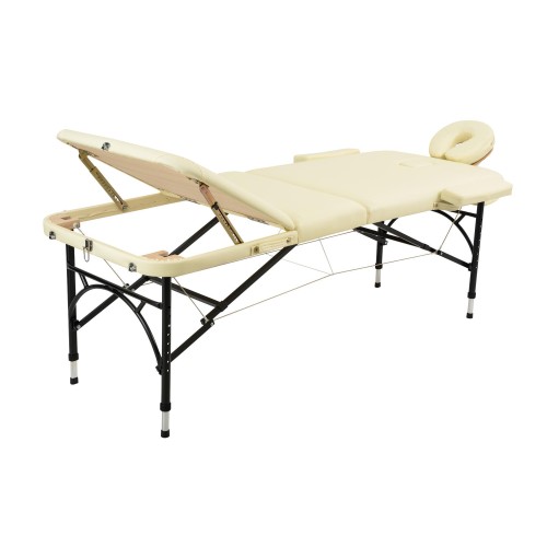 Массажный стол складной Atlas Sport Strong 70 см 3-с алюминиевый усиленная столешница бежевый 4816087401540 - фото 2 | Ugolok.by