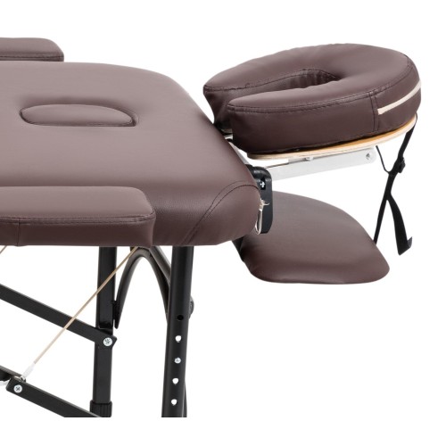Массажный стол складной Atlas Sport Strong 70 см 3-с алюминиевый усиленная столешница коричневый 4816087401557 - фото 3 | Ugolok.by