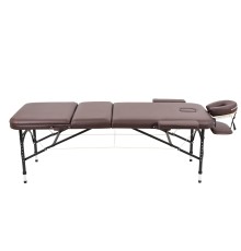 Массажный стол складной Atlas Sport Strong 70 см 3-с алюминиевый усиленная столешница коричневый