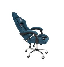Вибромассажное кресло Calviano ASTI ULTIMATO light blue fabric
