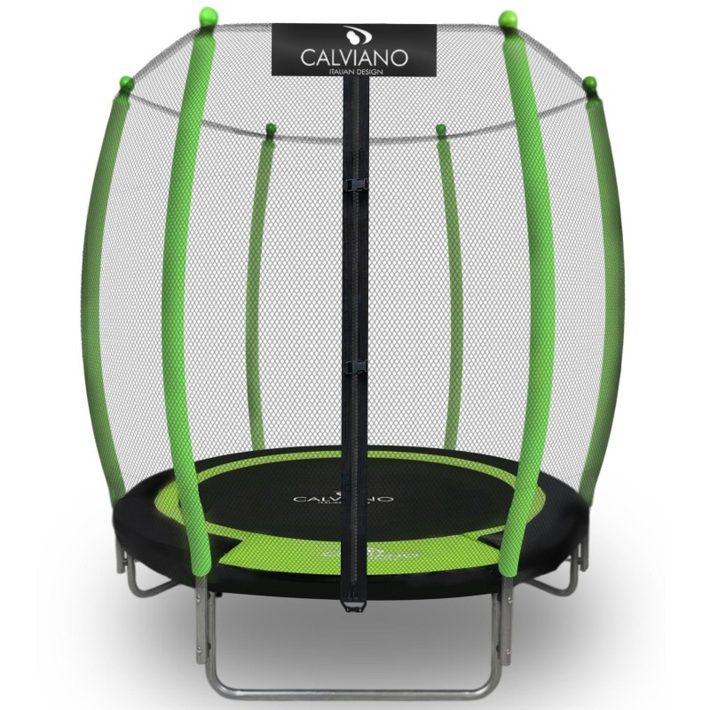 Батут пружинный с защитной сеткой Calviano 140 см - 4,5ft OUTSIDE master green 4816087402660 купить в Минске - интернет-магазин Ugolok.by