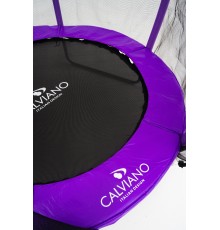 Батут пружинный с защитной сеткой Calviano 140 см - 4,5ft OUTSIDE master purple