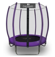 Батут пружинный с защитной сеткой Calviano 140 см - 4,5ft OUTSIDE master purple