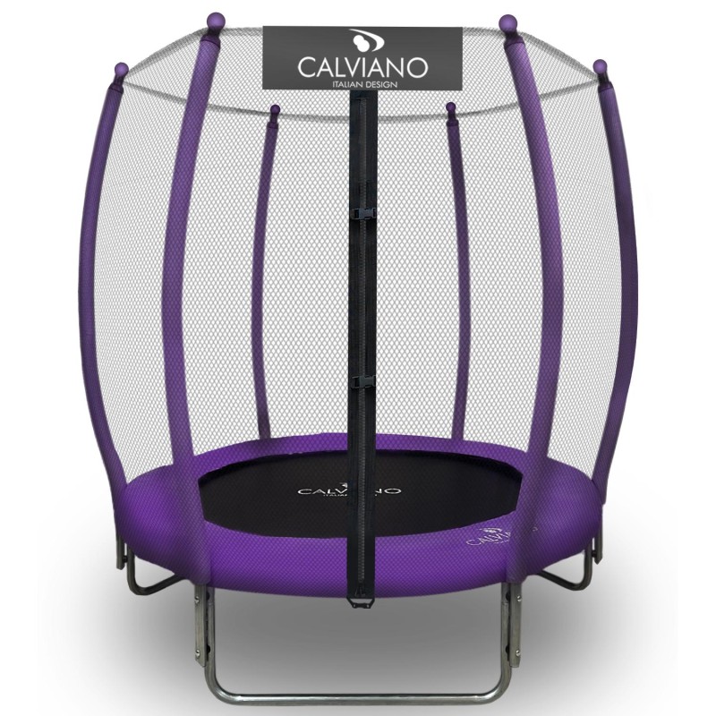 Батут пружинный с защитной сеткой Calviano 140 см - 4,5ft OUTSIDE master purple 4816087402677 купить в Минске - интернет-магазин Ugolok.by