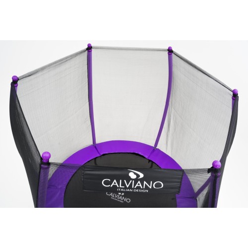 Батут пружинный с защитной сеткой Calviano 183 см - 6ft OUTSIDE master purple