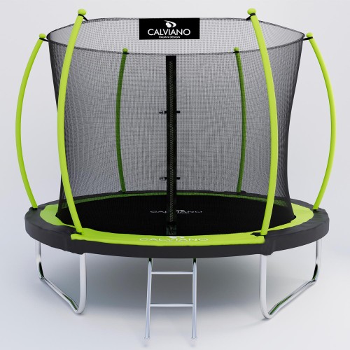 Батут пружинный с защитной сеткой Calviano 252 см - 8ft INSIDE master green