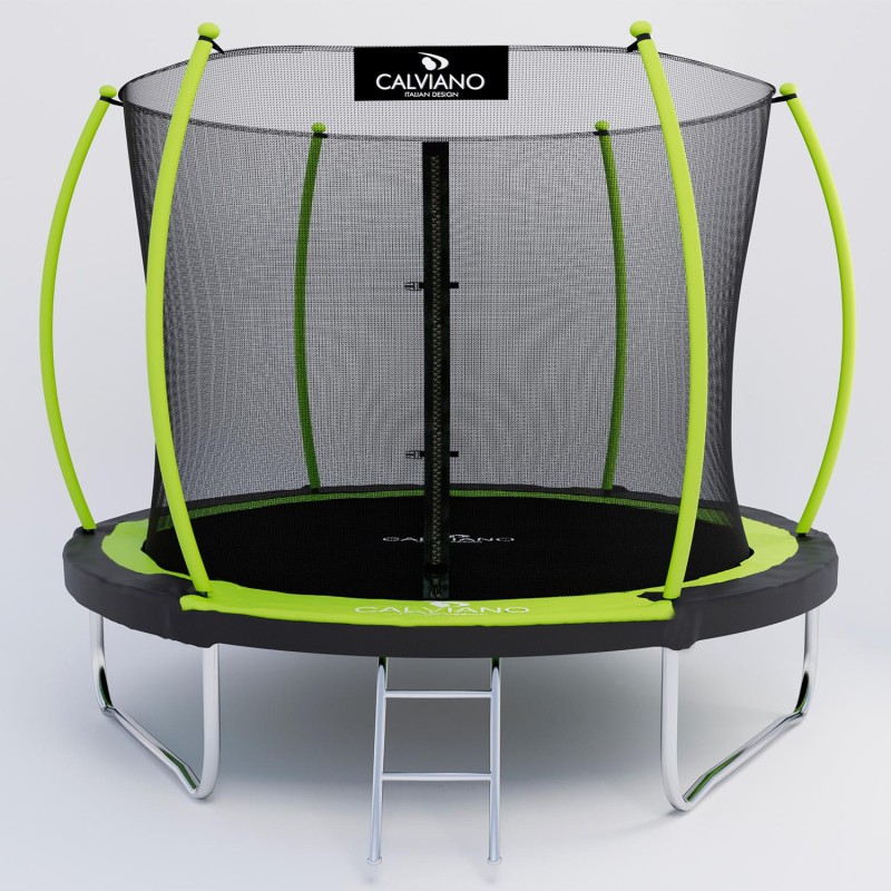Батут пружинный с защитной сеткой Calviano 252 см - 8ft INSIDE master green 4816087402721 купить в Минске - интернет-магазин Ugolok.by