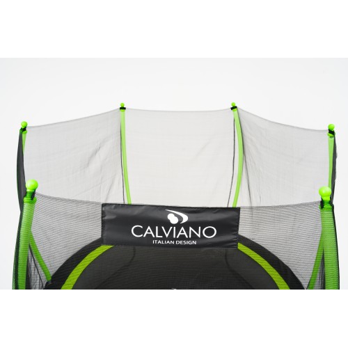 Батут пружинный с защитной сеткой Calviano 252 см - 8ft OUTSIDE master green