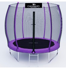 Батут пружинный с защитной сеткой Calviano 252 см - 8ft OUTSIDE master purple