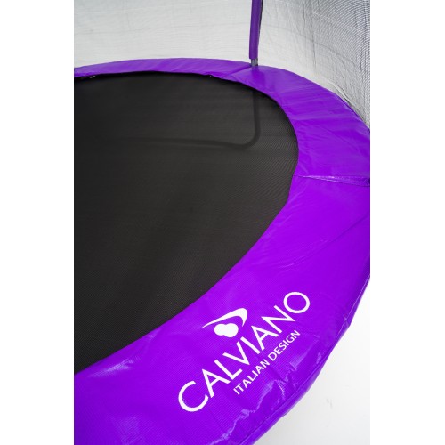Батут пружинный с защитной сеткой Calviano 252 см - 8ft OUTSIDE master purple