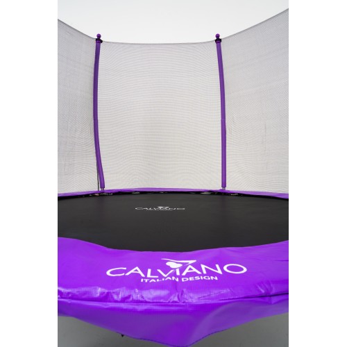 Батут пружинный с защитной сеткой Calviano 252 см - 8ft OUTSIDE master purple