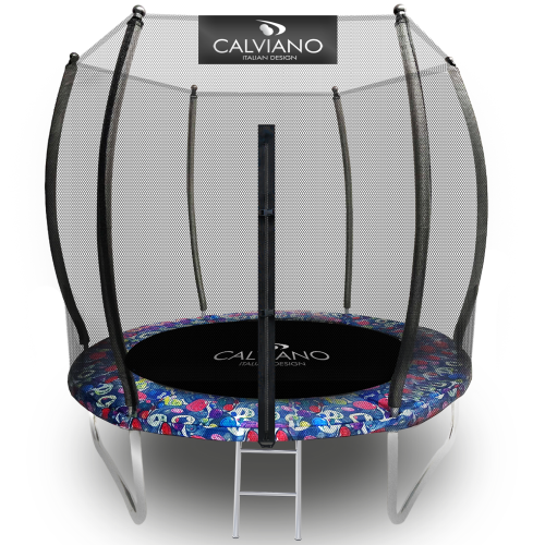 Батут пружинный с защитной сеткой Calviano 252 см - 8ft OUTSIDE master smile