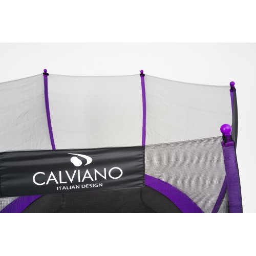 Батут пружинный с защитной сеткой Calviano 312 см - 10ft OUTSIDE master purple